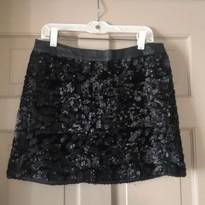 Black sequins mini skirt